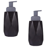 Kuber Industries Liquid Soap Dispenser | Handwash Soap Dispenser | Soap Dispenser for Wash Basin | Shampoo Dispenser Bottle | Bathroom Dispenser Bottle | Pack of 2 | JY00015 | 400 ml | Black